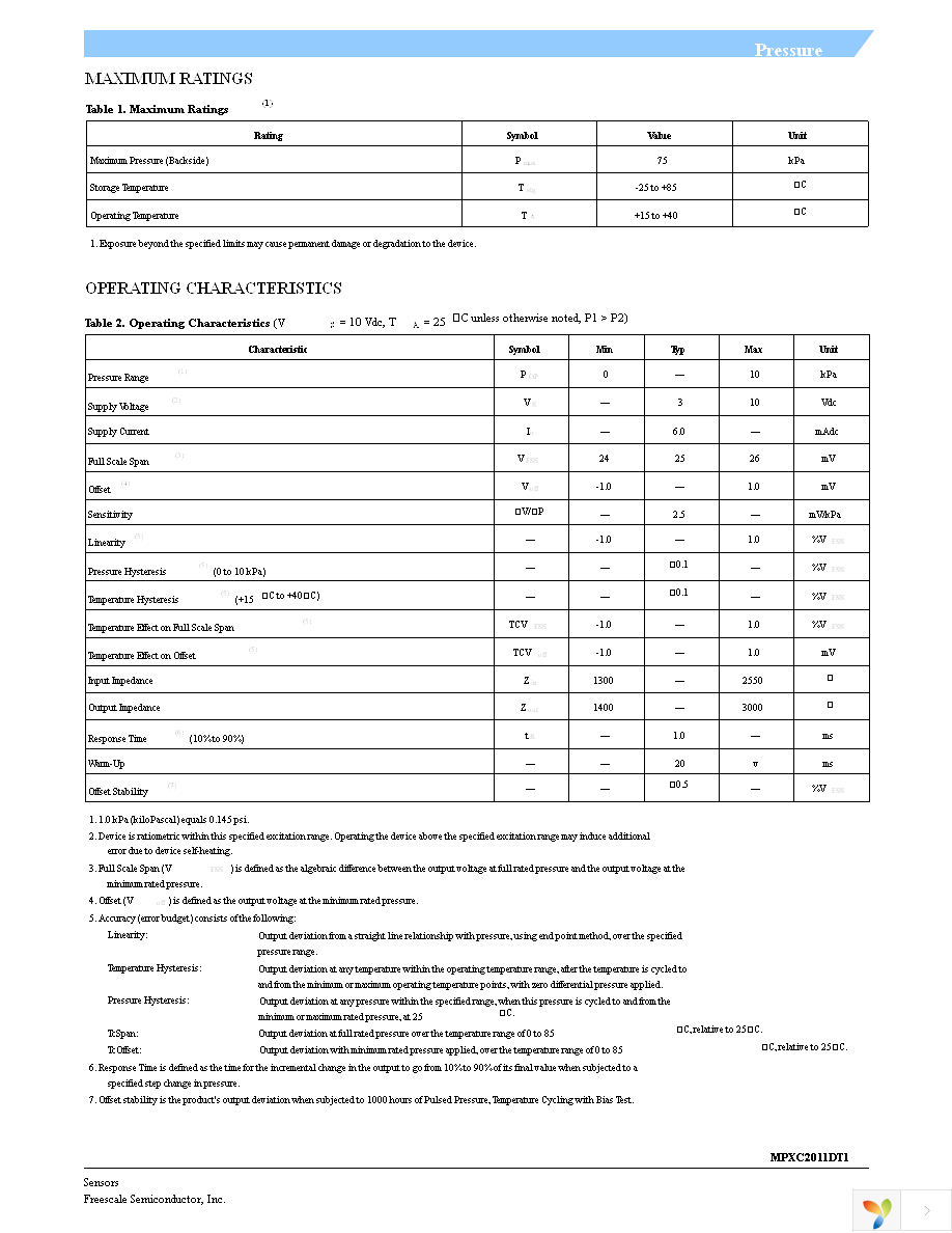 MPXC2011DT1 Page 3