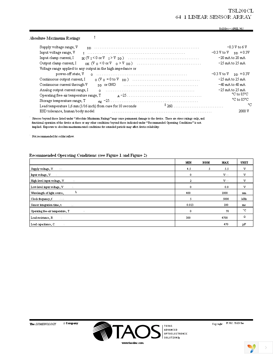 TSL201CL Page 3