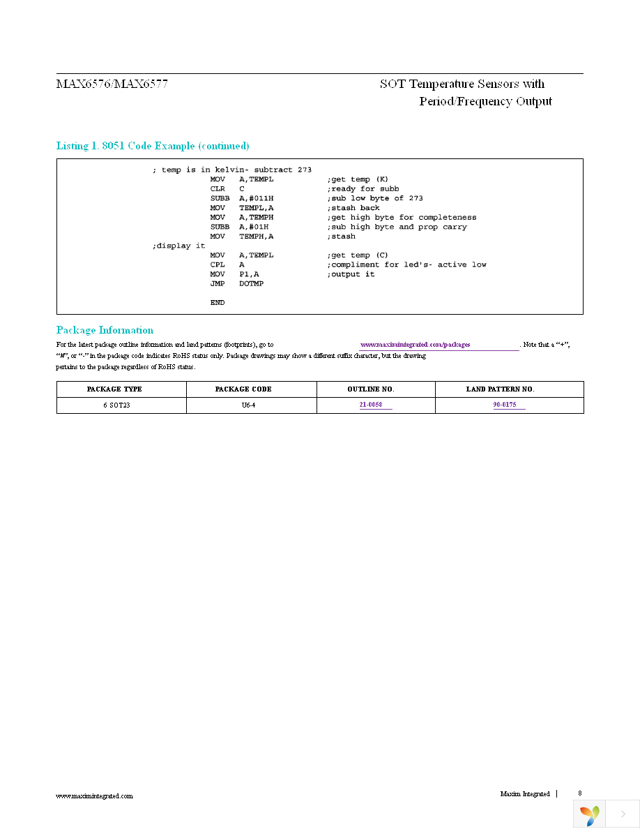 MAX6576ZUT+T Page 8