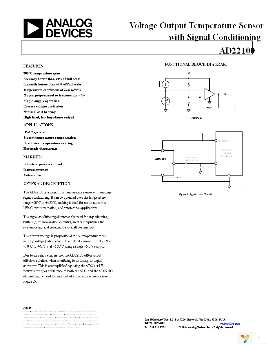 AD22100SRZ Page 1