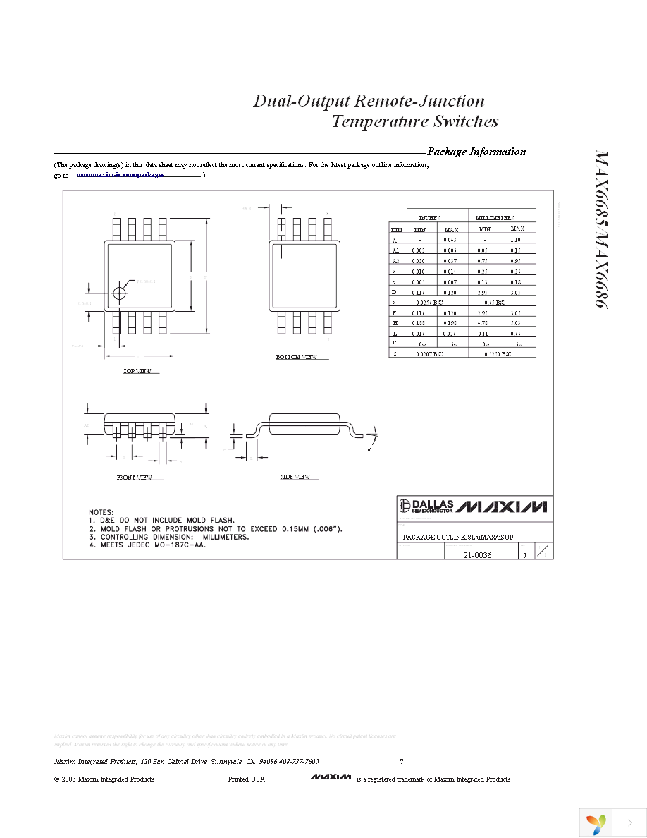 MAX6686AU75H+ Page 7