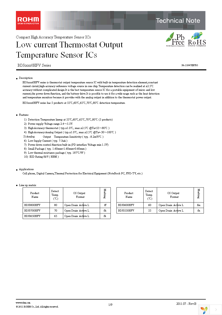 BDJ0901HFV-TR Page 1