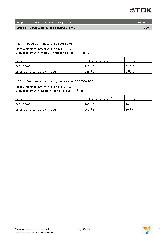 B57891M104J Page 17