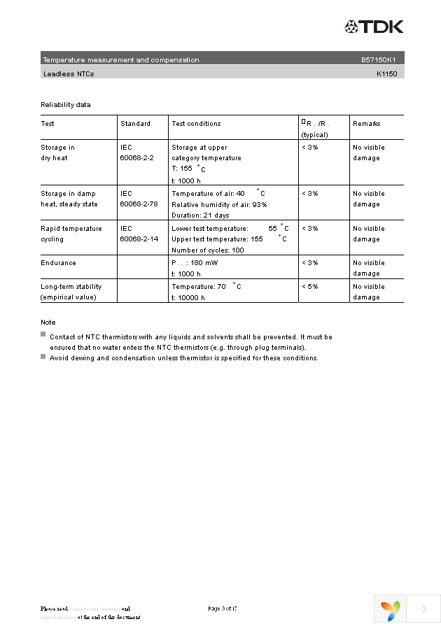 B57150K1242J Page 3