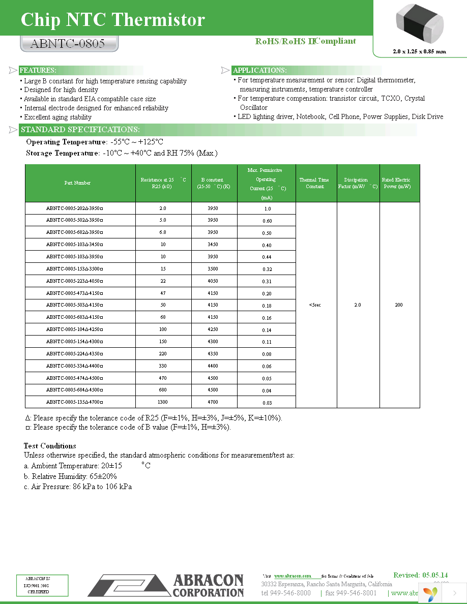 ABNTC-0805-332J-3950F-T Page 1