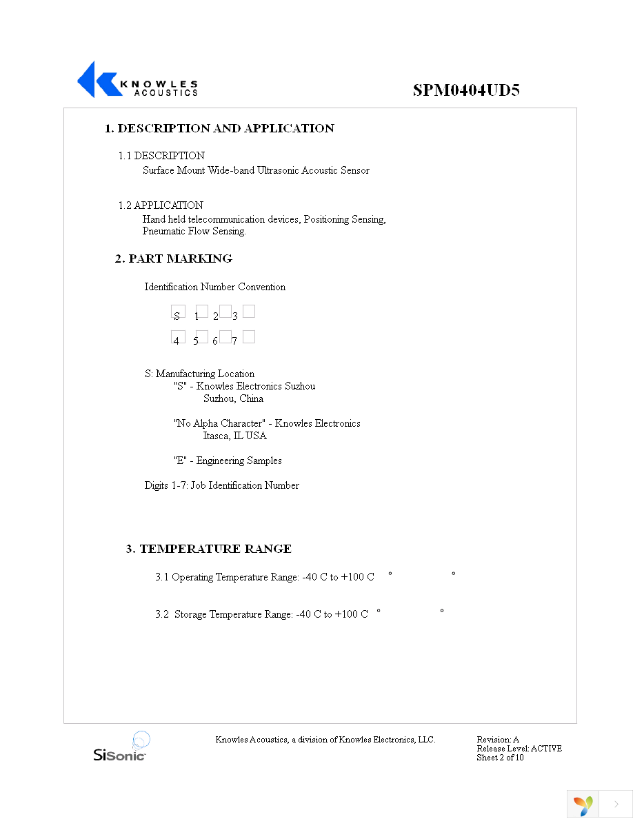 SPM0404UD5 Page 2