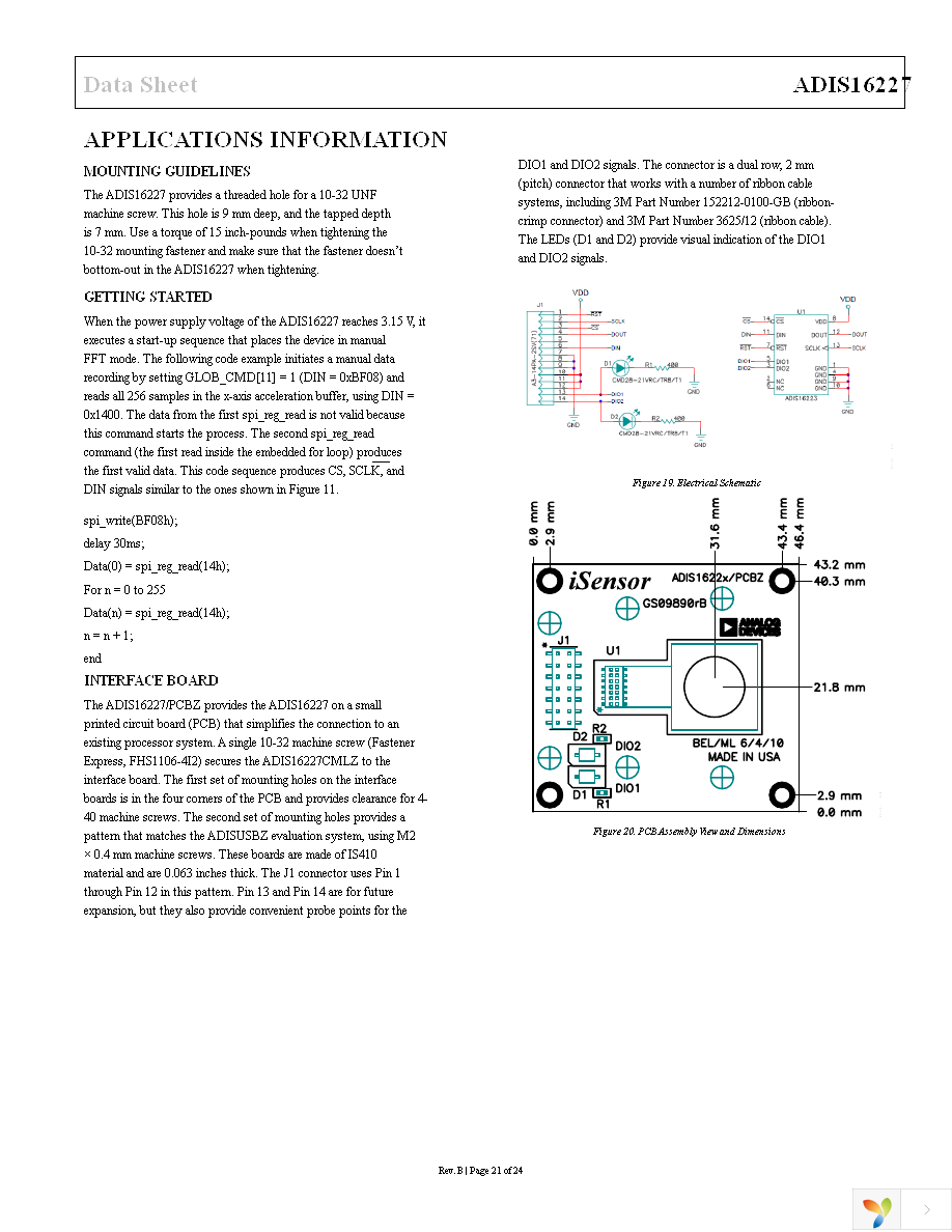 ADIS16227CMLZ Page 21