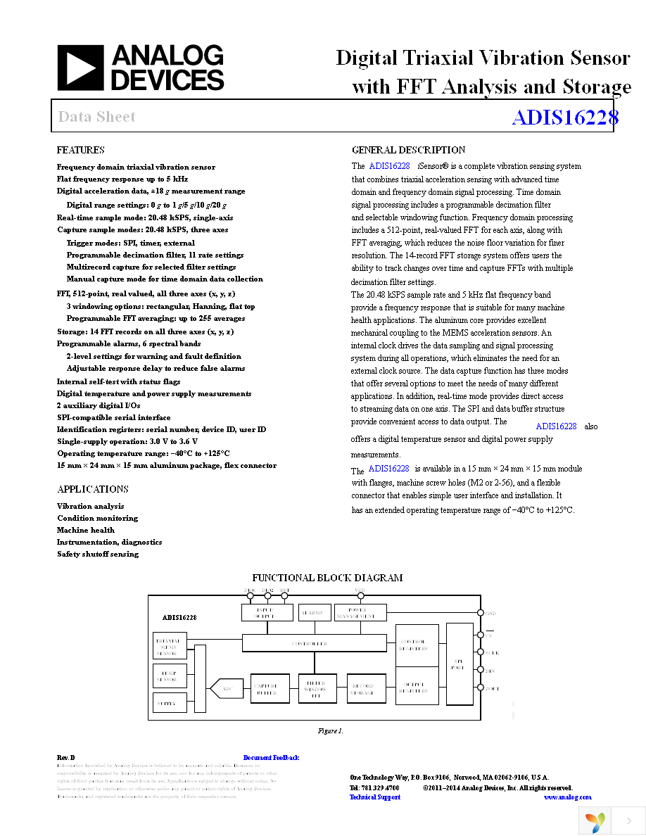 ADIS16228CMLZ Page 1