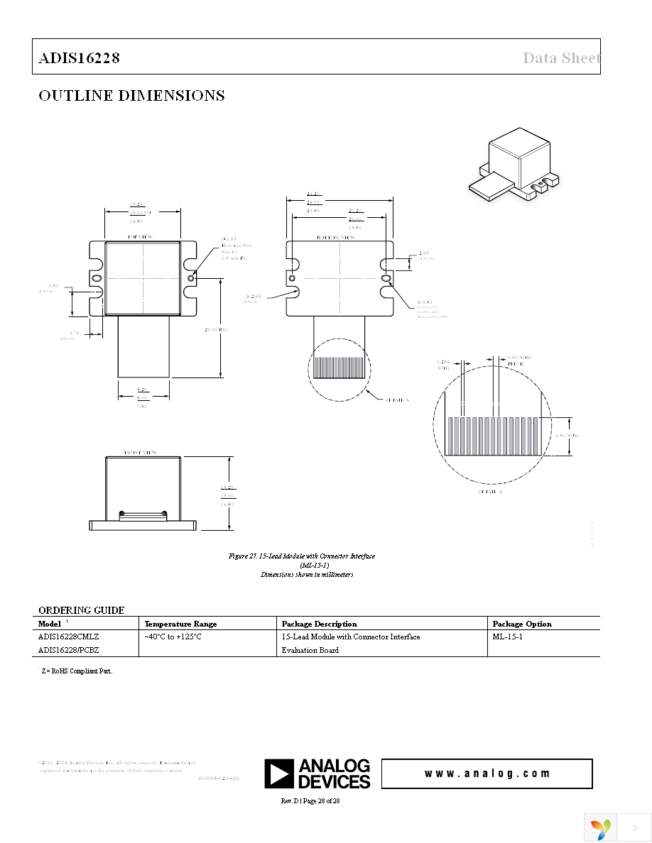 ADIS16228CMLZ Page 28