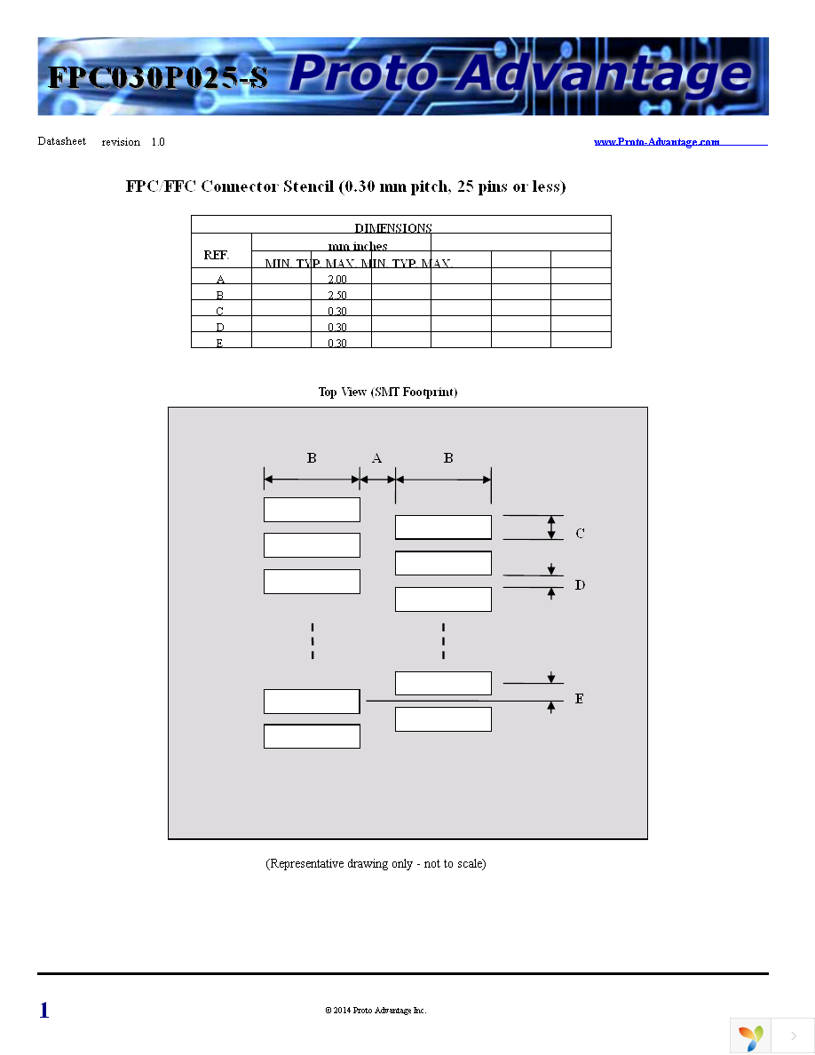 FPC030P025-S Page 1