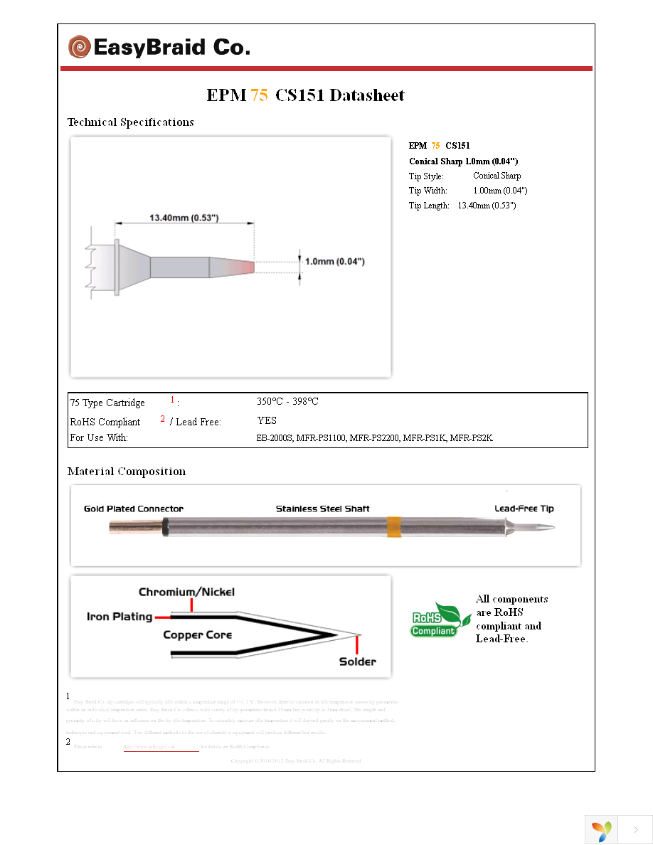 EPM75CS151 Page 1