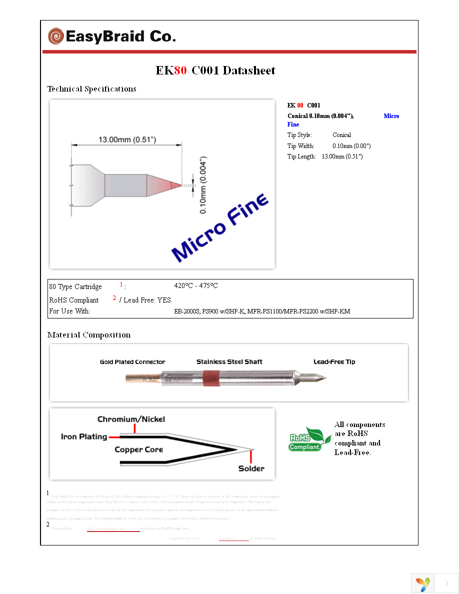 EK80C001 Page 1