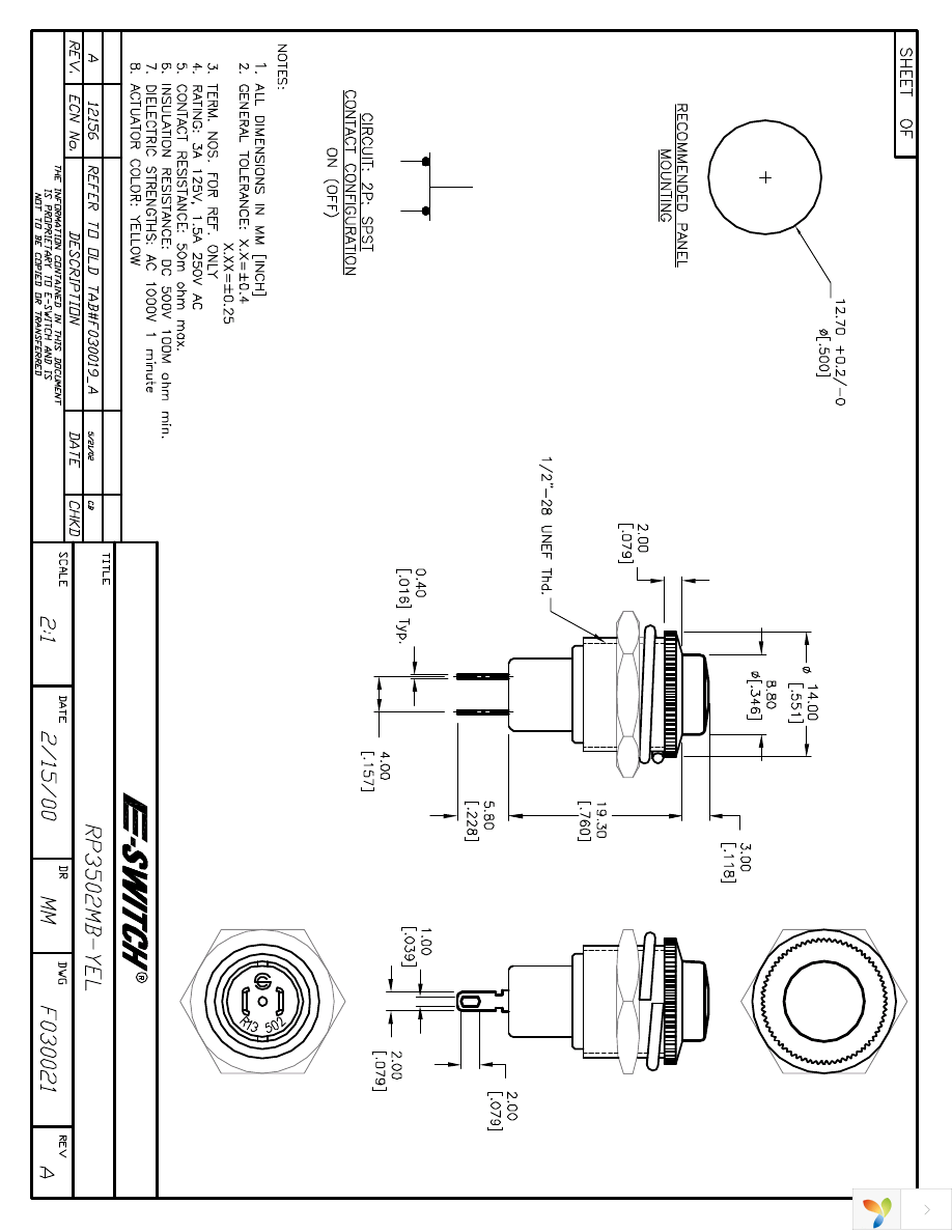 RP3502MBYEL Page 1