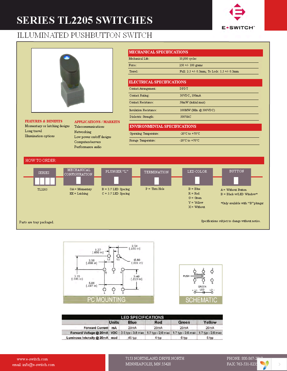 TL2205OABPBB Page 1