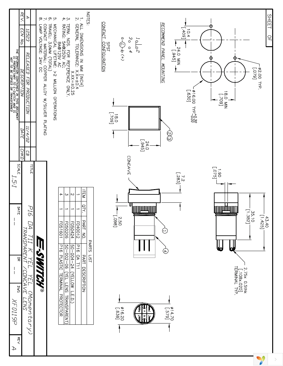 P16OAT11KYELYEL Page 1