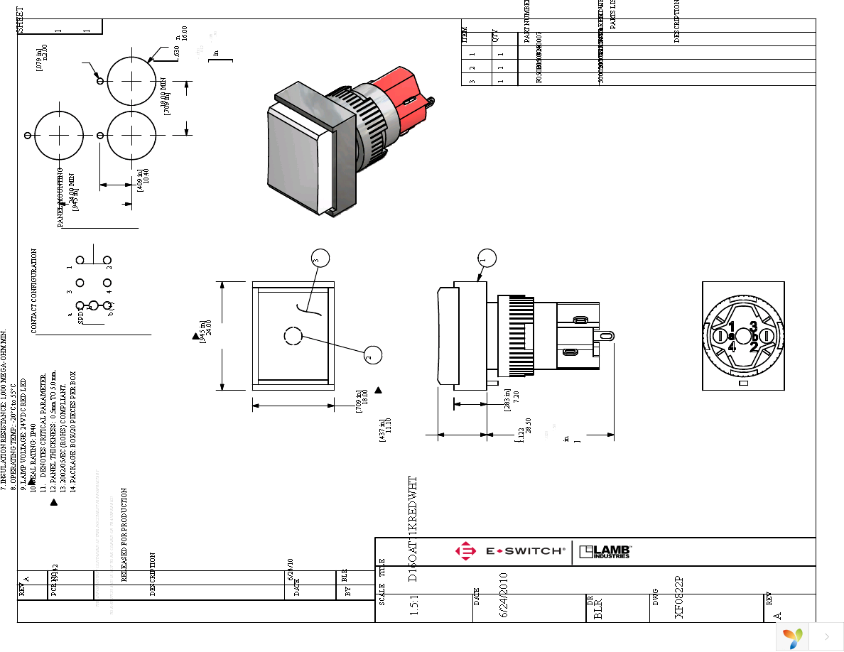 D16OAT11KREDWHT Page 1