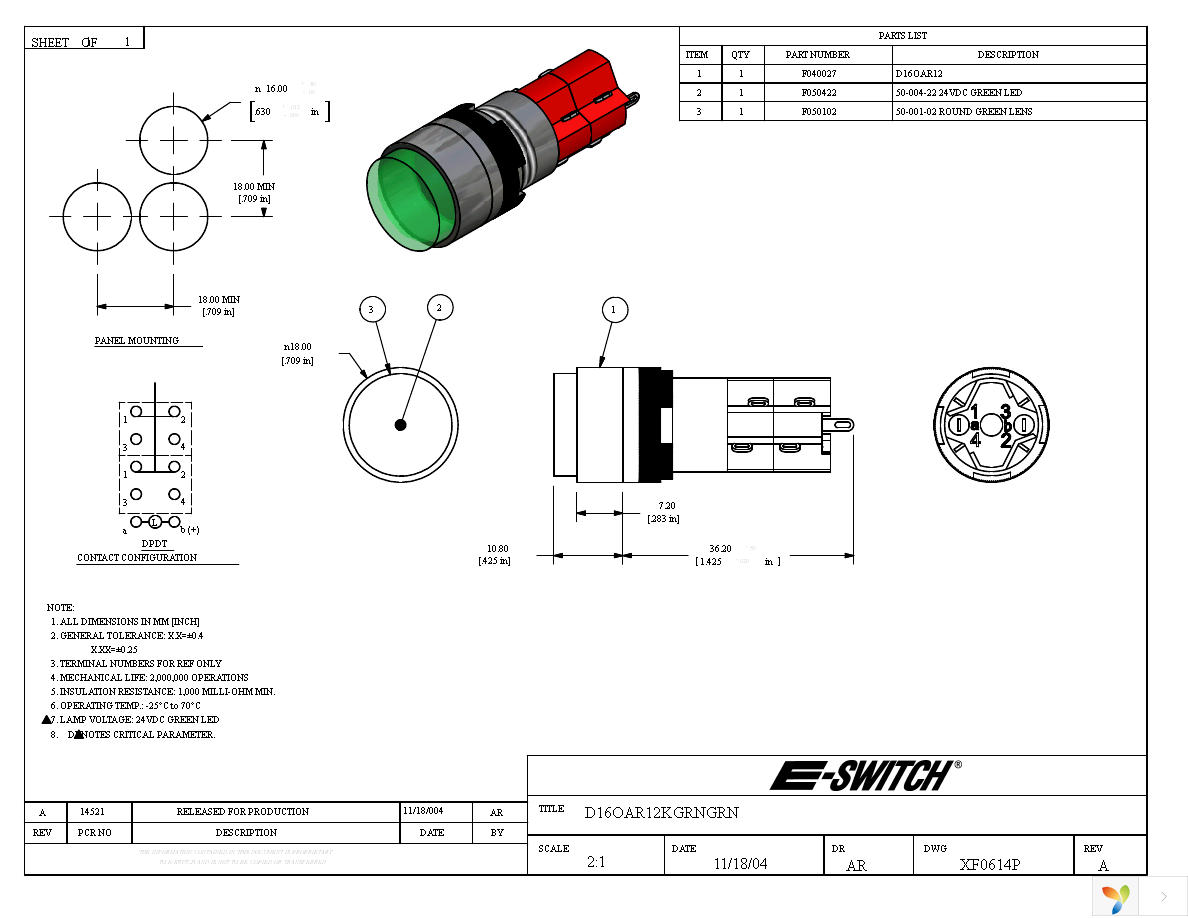 D16OAR12KGRNGRN Page 1