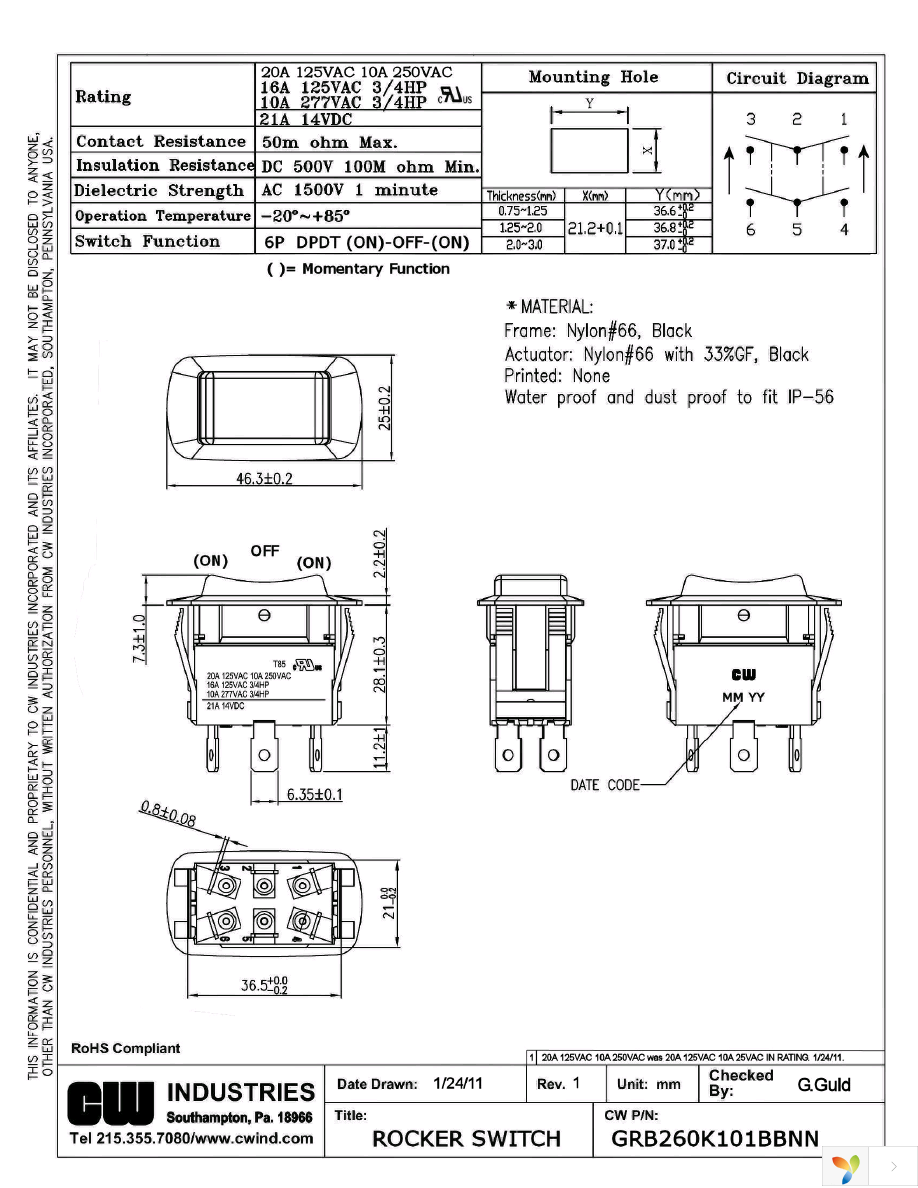 GRB260K101BBNN Page 1