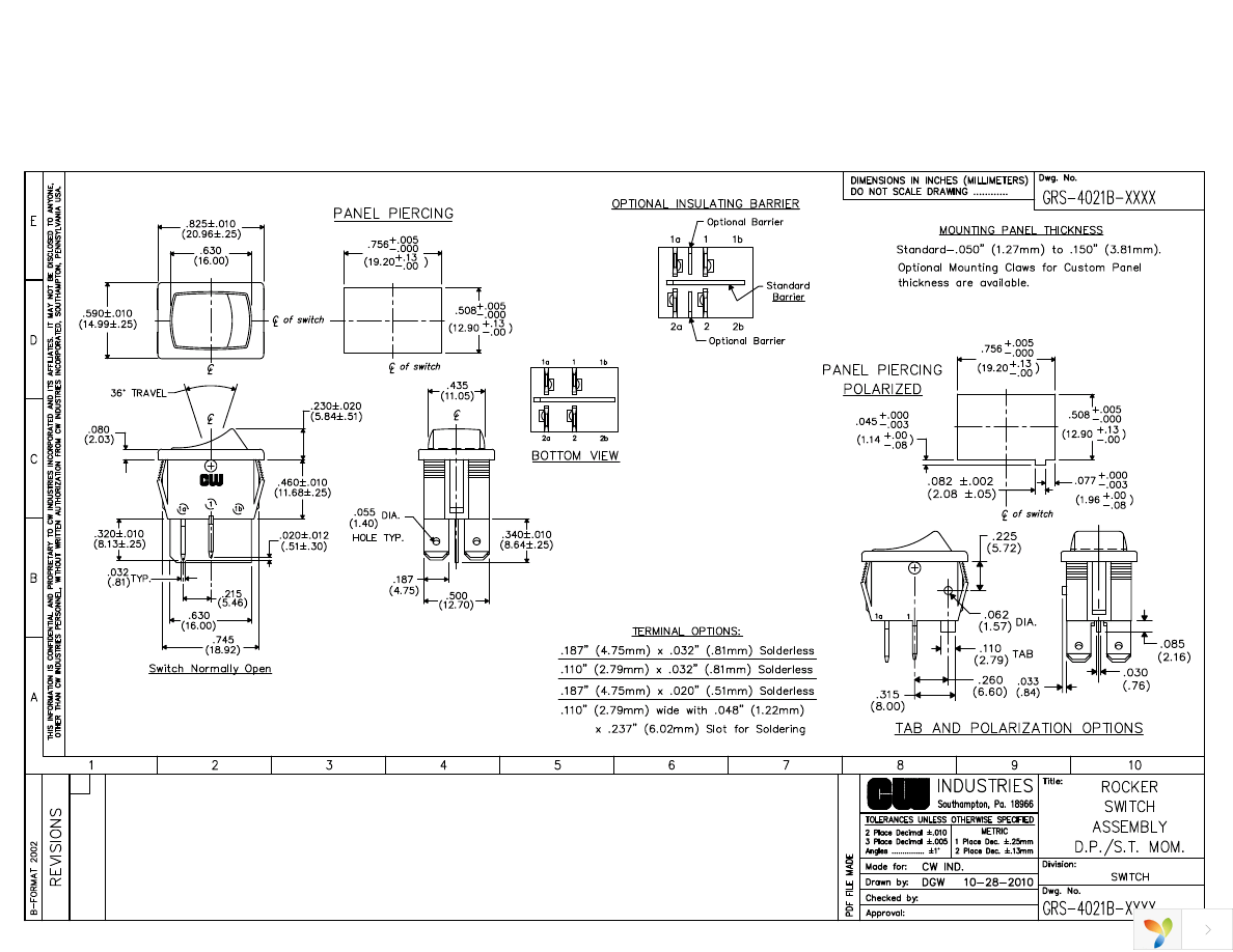 GRS-4021B-0000 Page 1