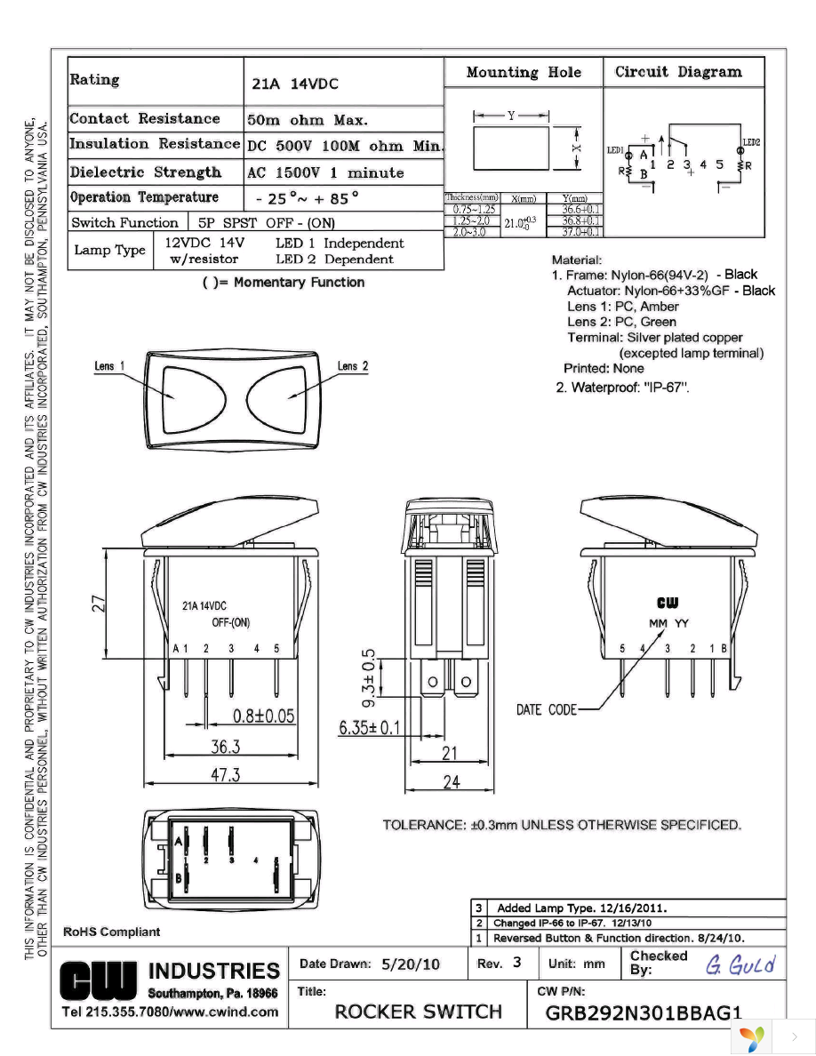 GRB292N301BBAG1 Page 1