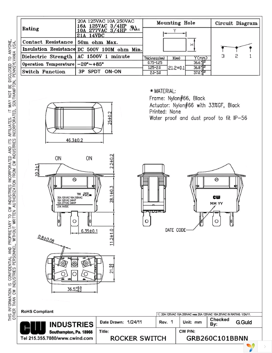 GRB260C101BBNN Page 1