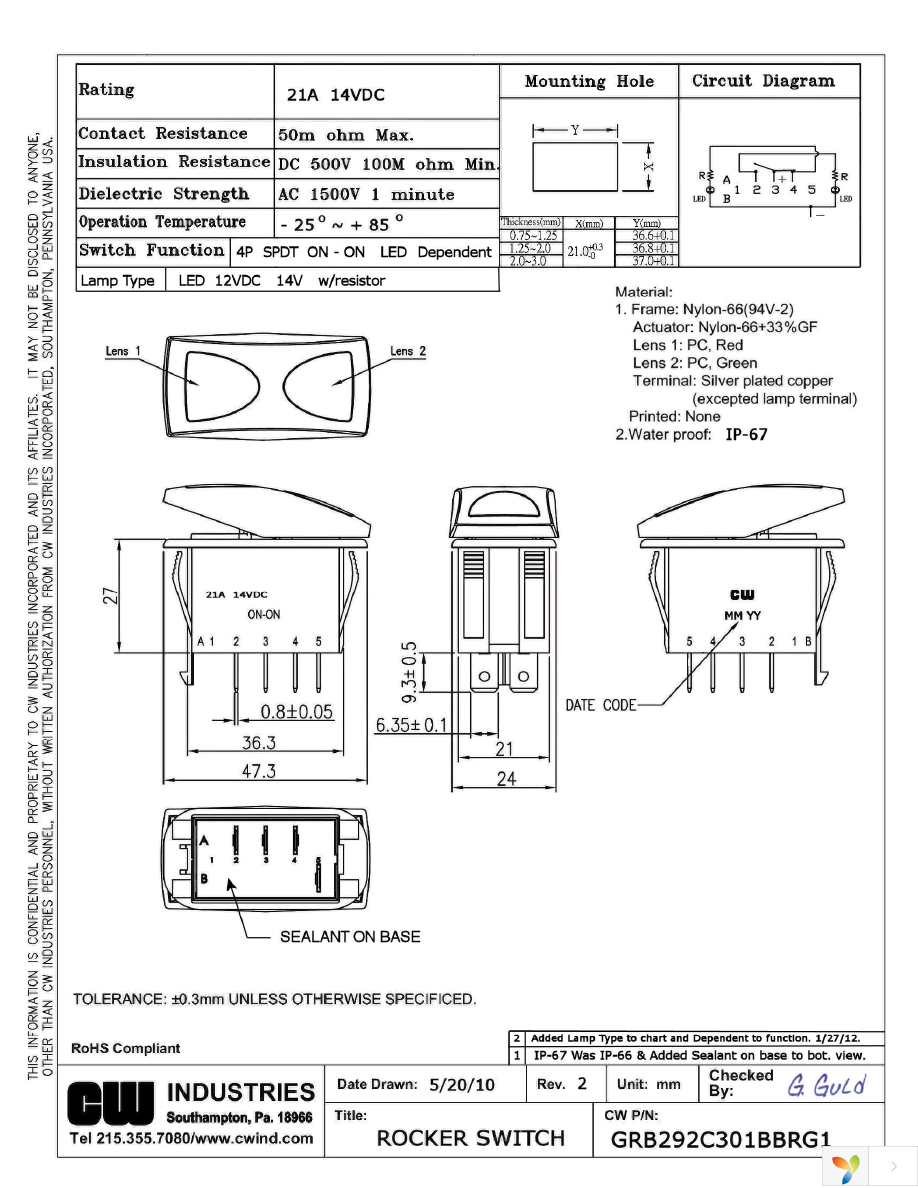 GRB292C301BBRG1 Page 1