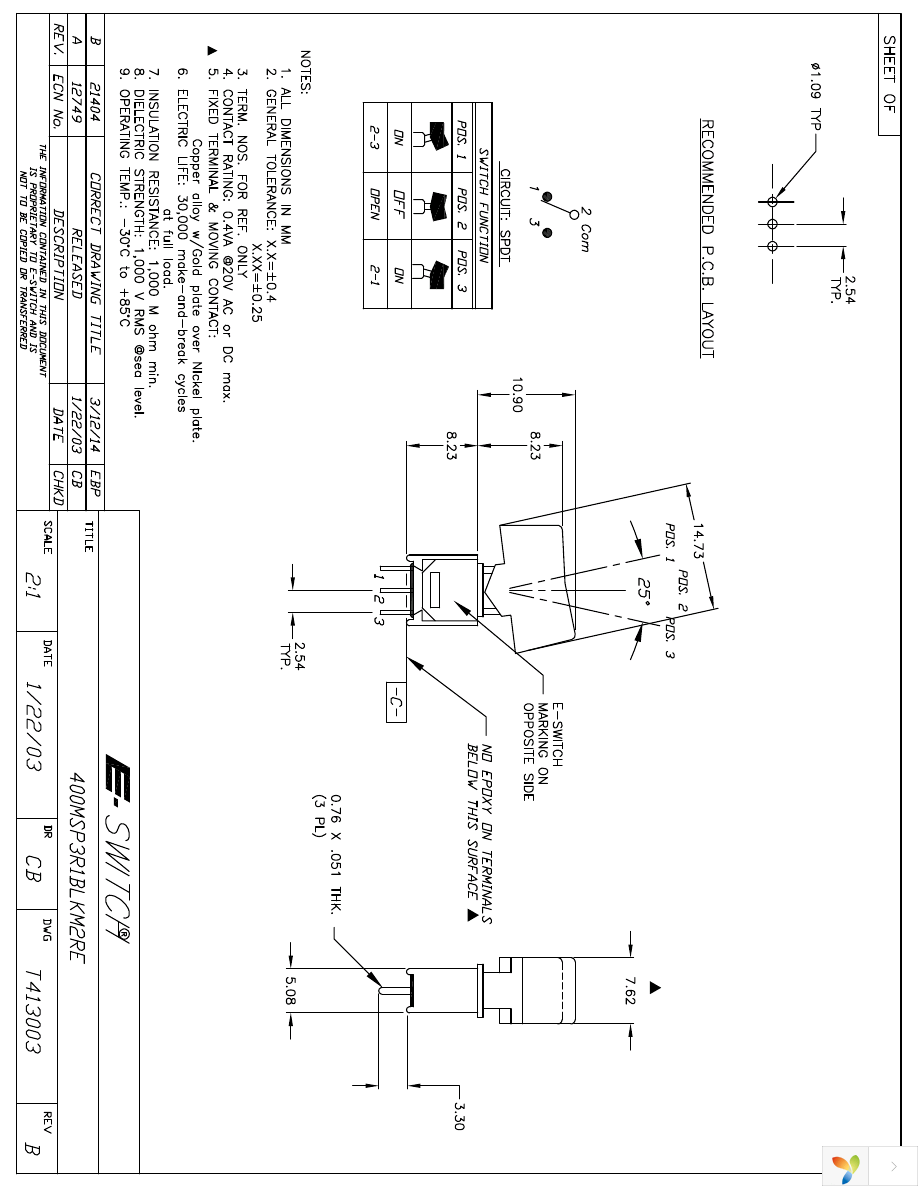 400MSP3R1BLKM2RE Page 1