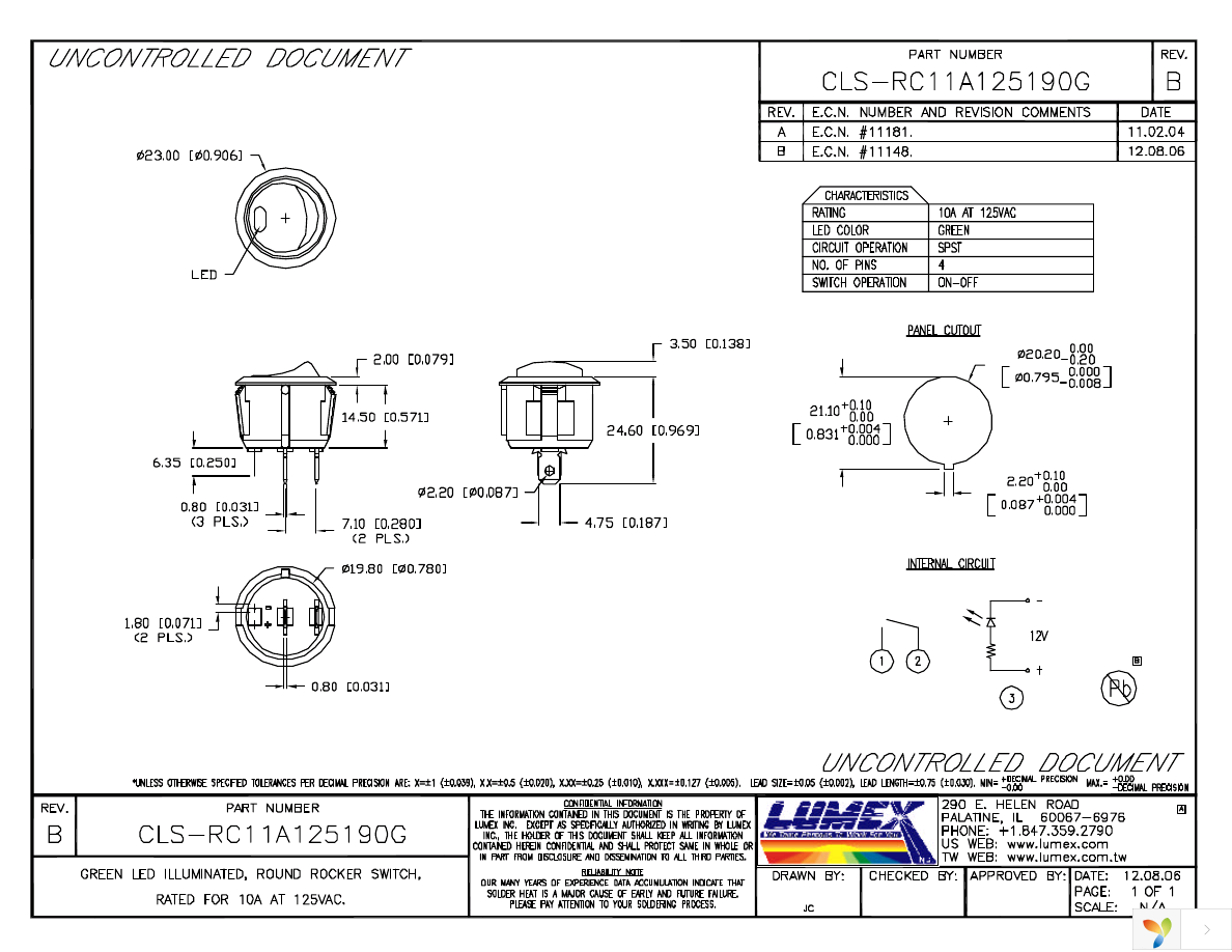 CLS-RC11A125190G Page 1