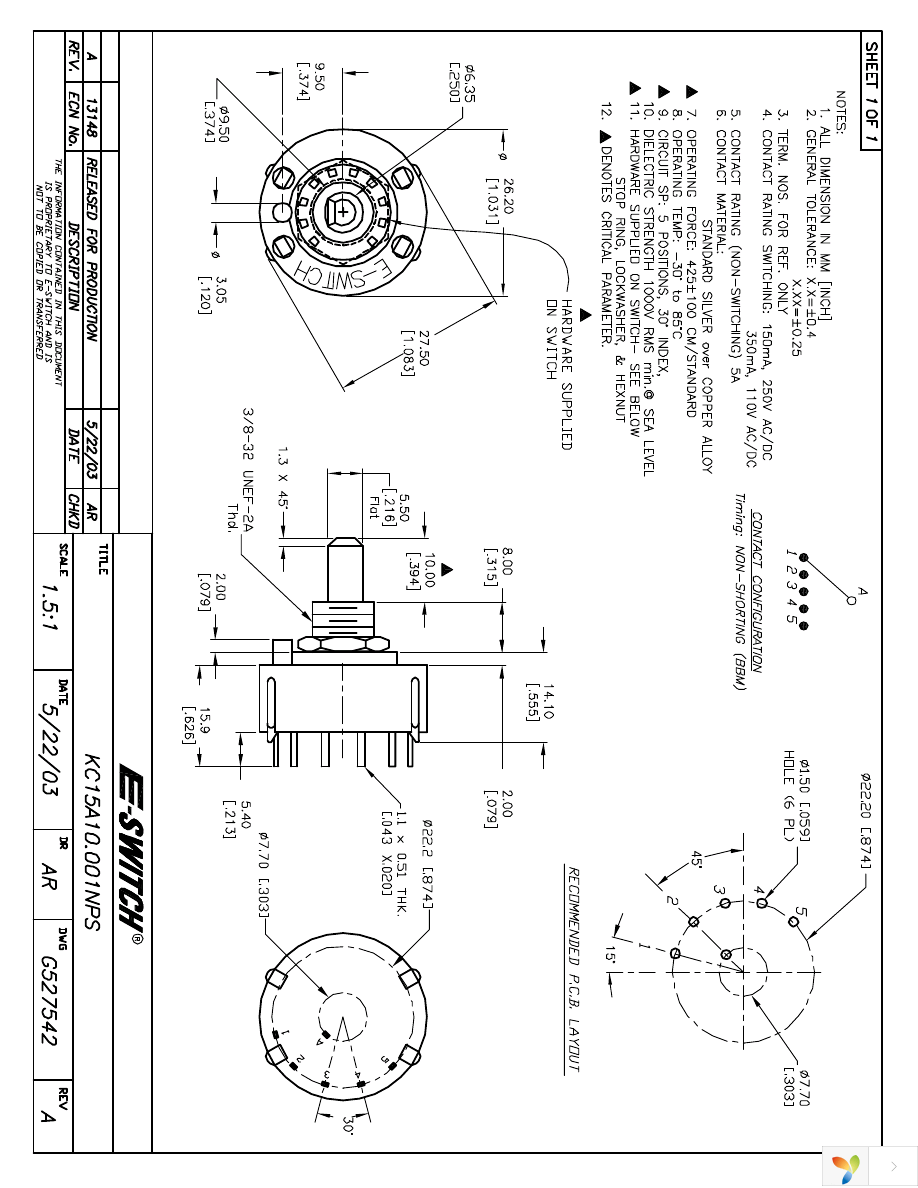 KC15A10.001NPS Page 1