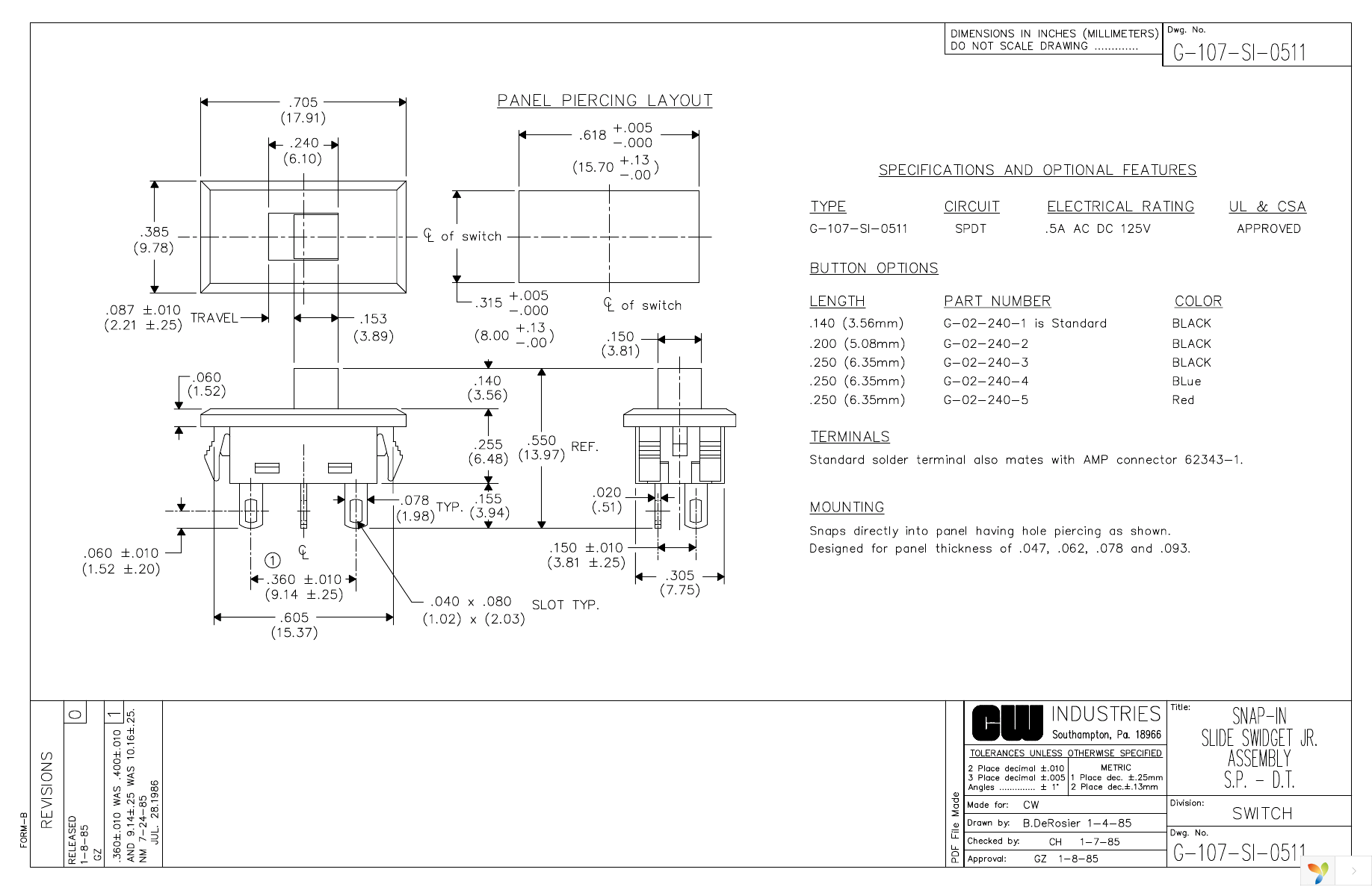 G-107-SI-0511 Page 1