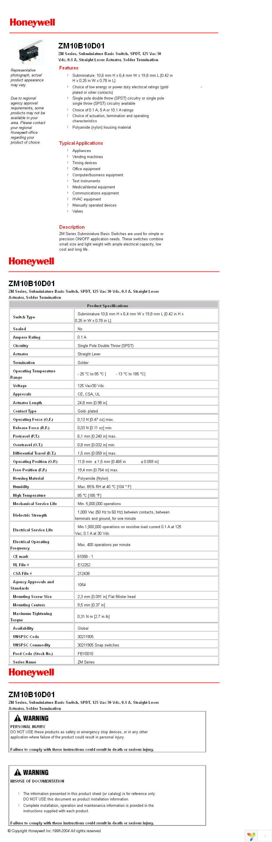 ZM10B10D01 Page 1