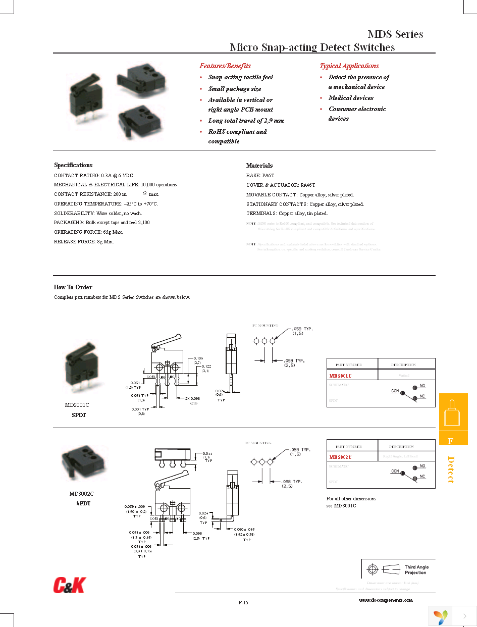 MDS002C Page 1