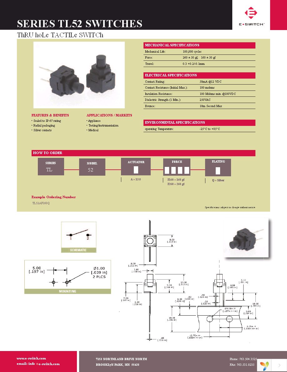 TL52AF160Q Page 1