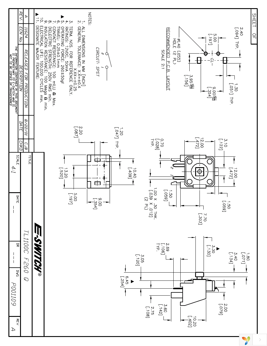 TL1100CF260Q Page 1