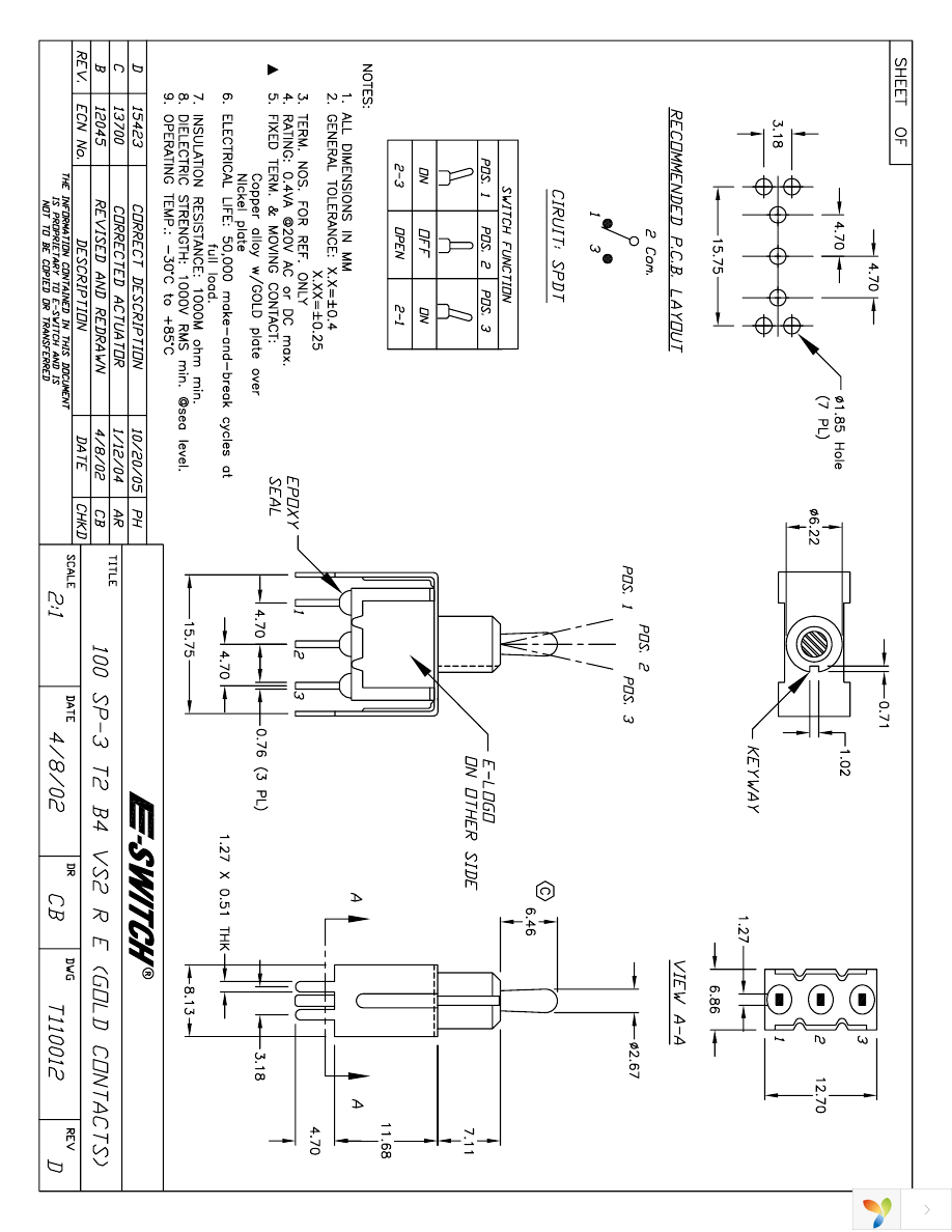 100SP3T2B4VS2RE Page 1