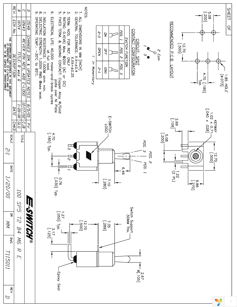 100SP5T2B4M6RE Page 1