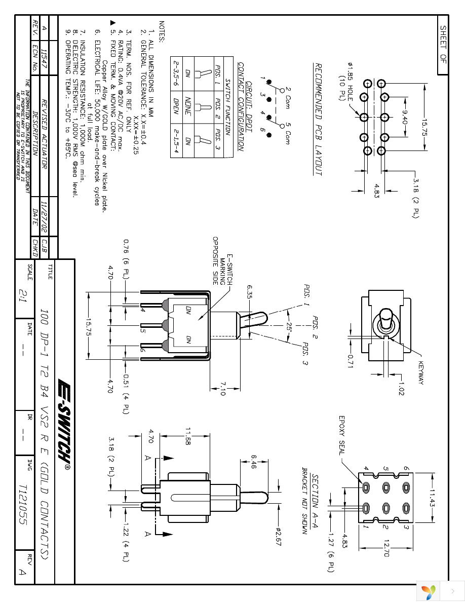 100DP1T2B4VS2RE Page 1