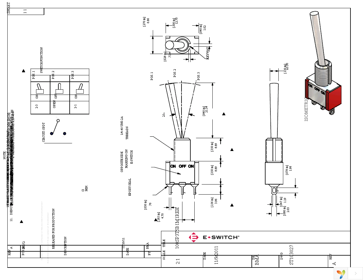 100SP3T5B1M1REH Page 1