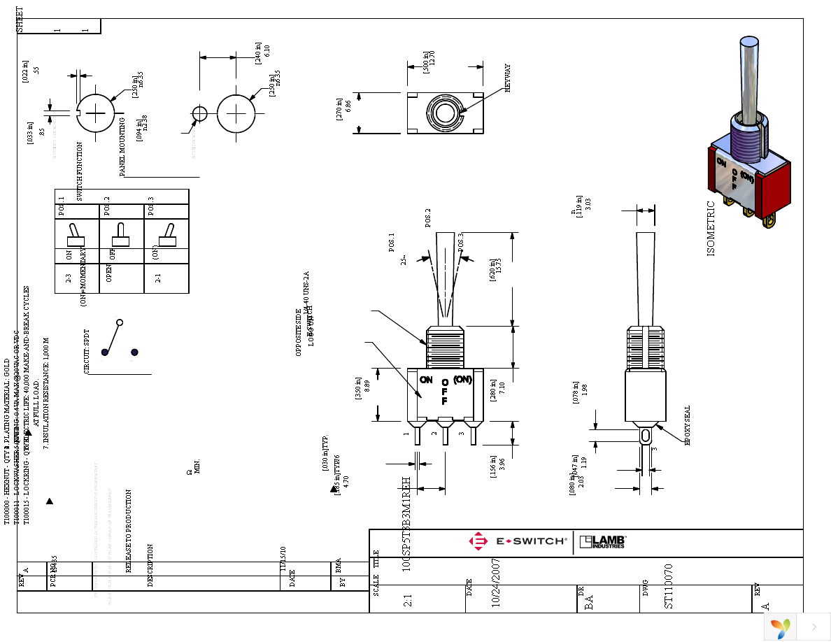 100SP5T3B3M1REH Page 1