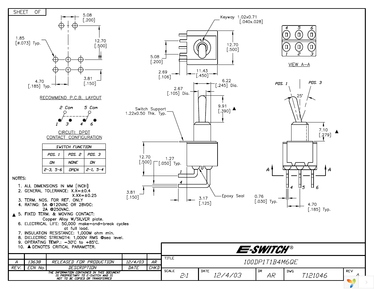 100DP1T1B4M6QE Page 1