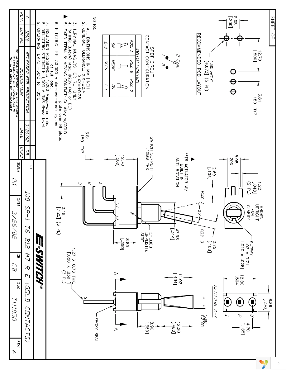 100SP1T6B12M7RE Page 1