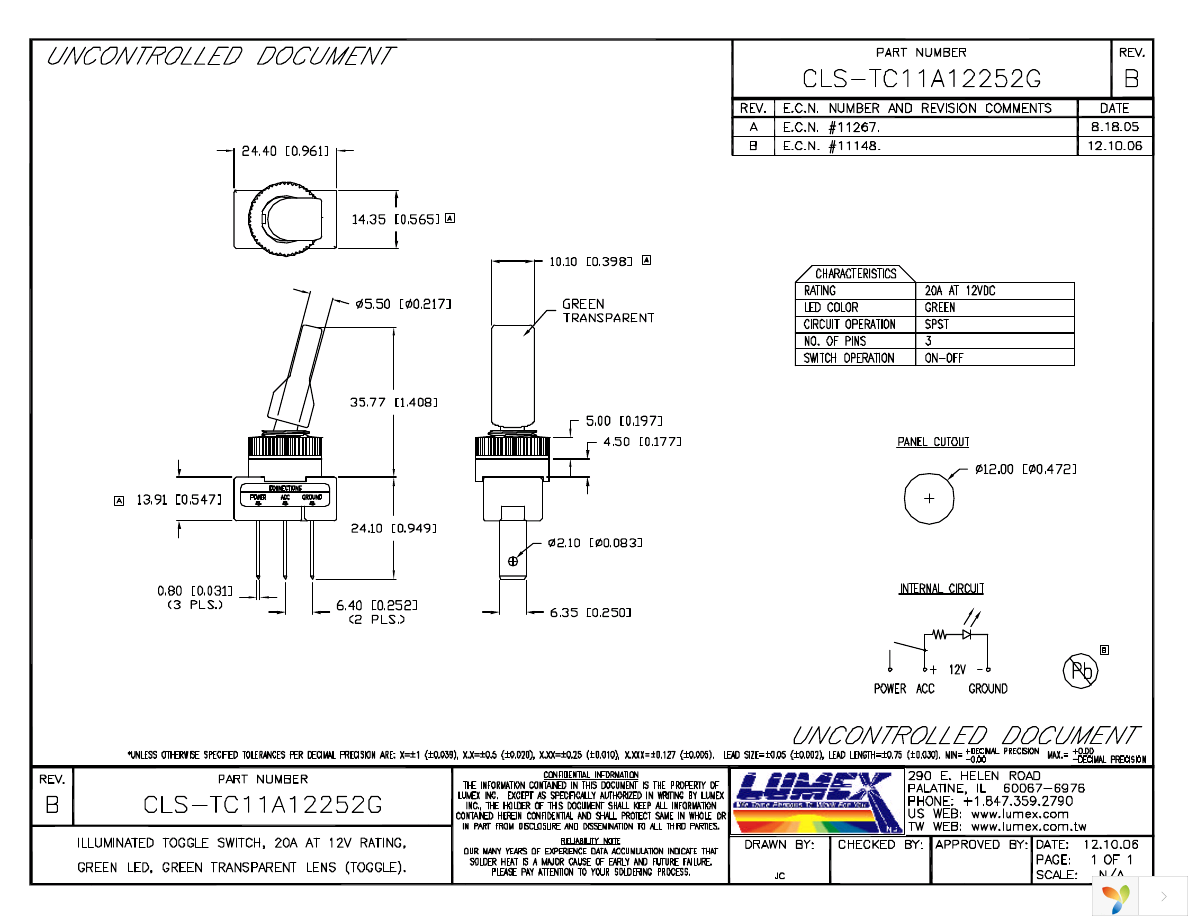 CLS-TC11A12252G Page 1