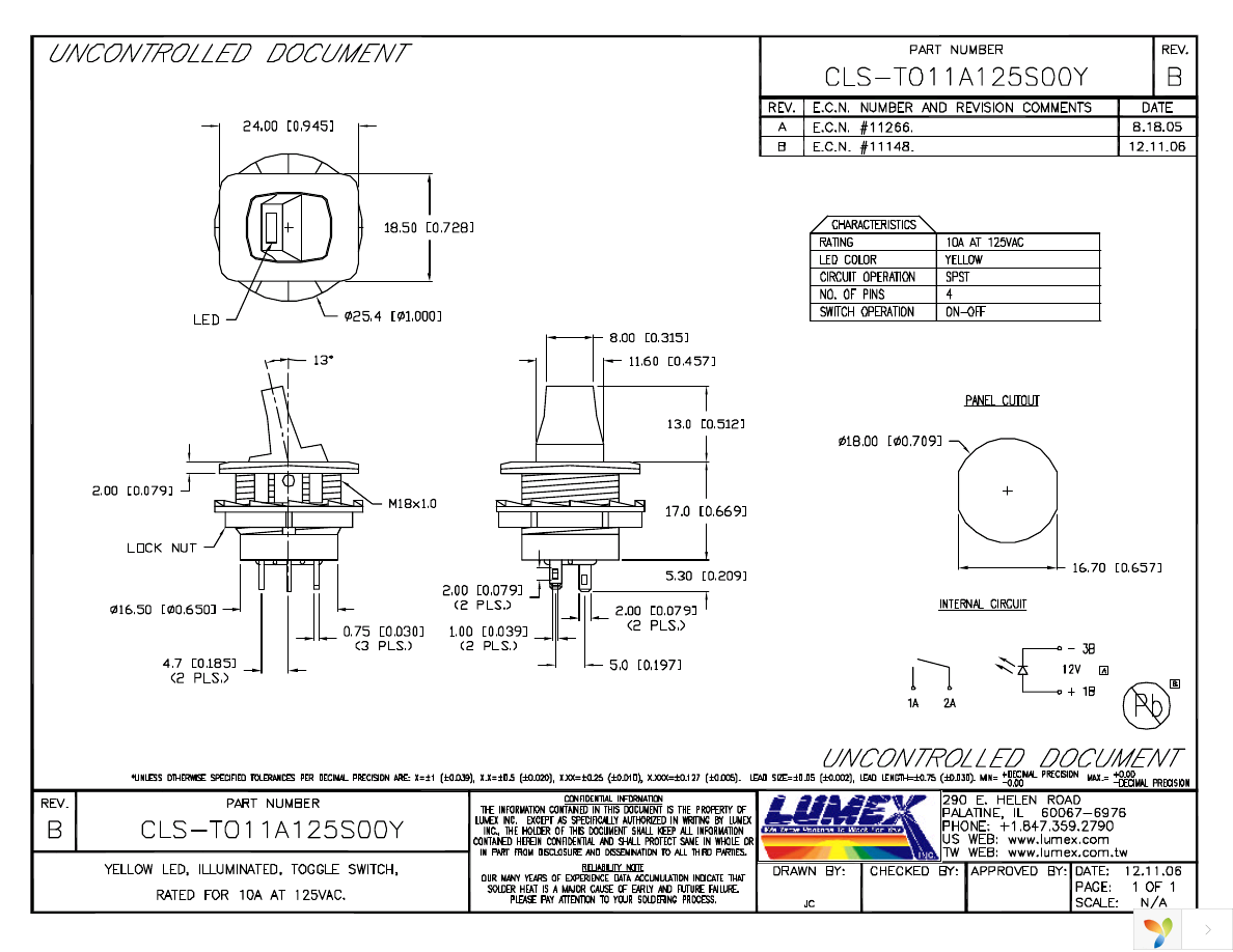 CLS-TO11A125S00Y Page 1