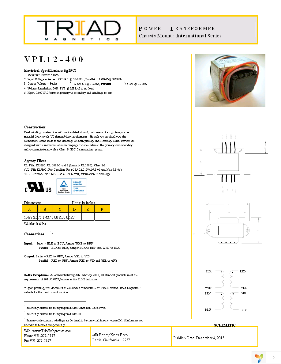VPL12-400 Page 1