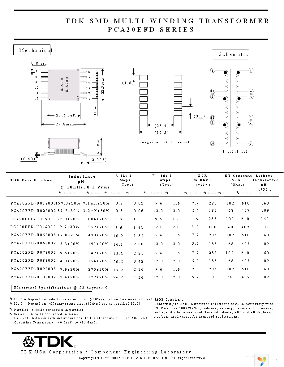 PCA20EFD-U03S003 Page 1