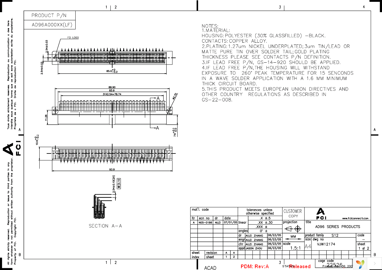 AD96A080Z4LF Page 1