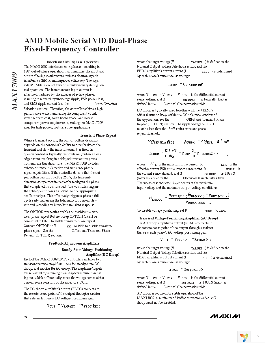 MAX17009GTL+T Page 22