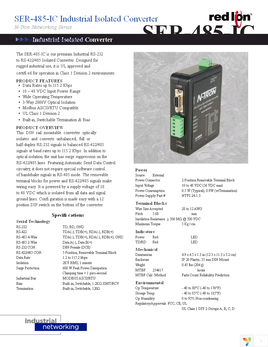 SER-485-IC Page 1