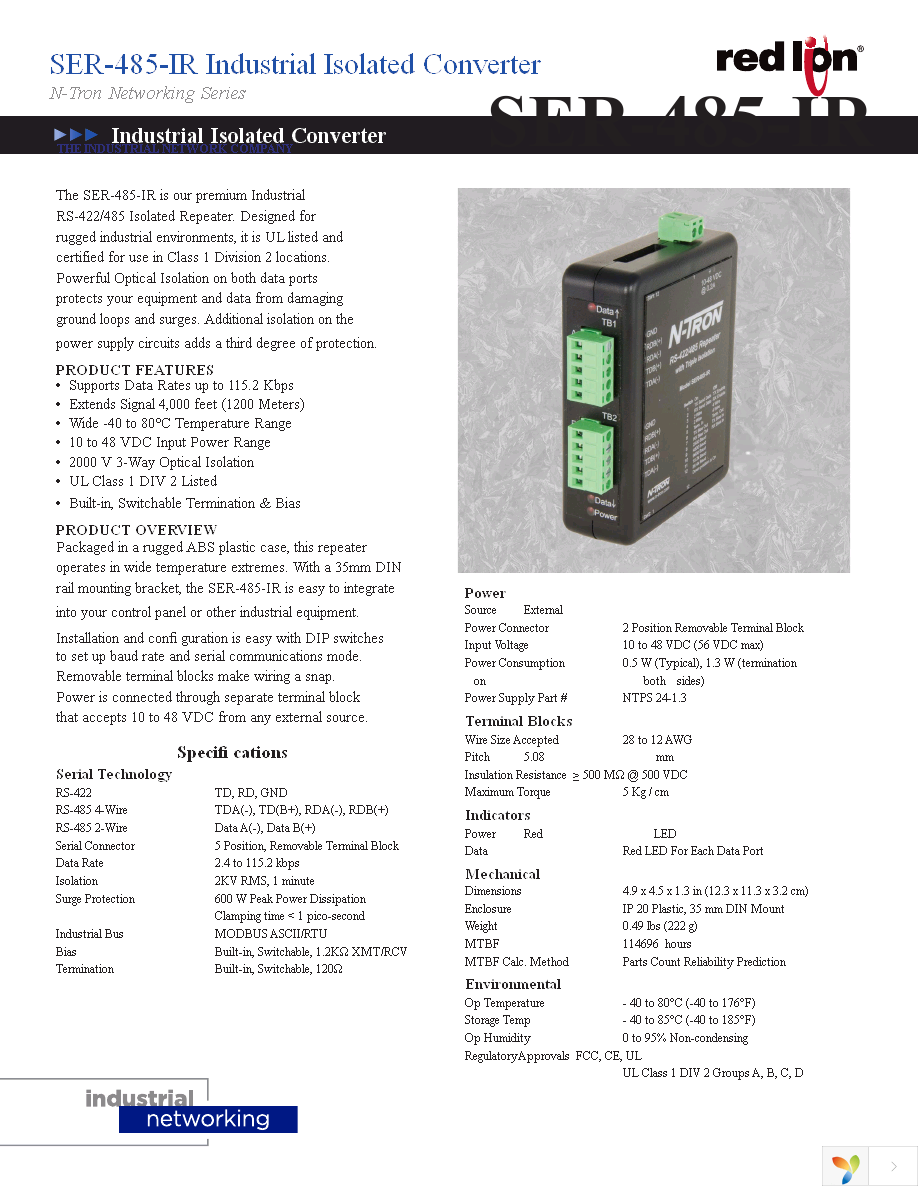 SER-485-IR Page 1