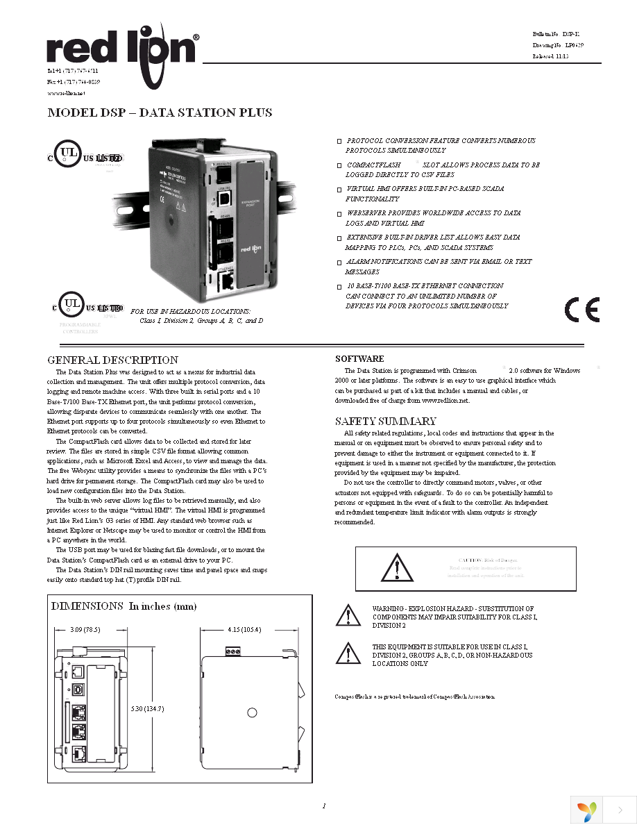 DSPGT001 Page 1